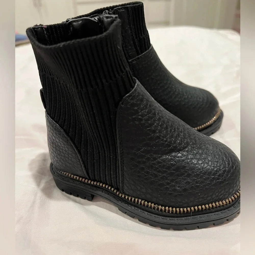 River Island Black Boots‎ Size Toddler 5